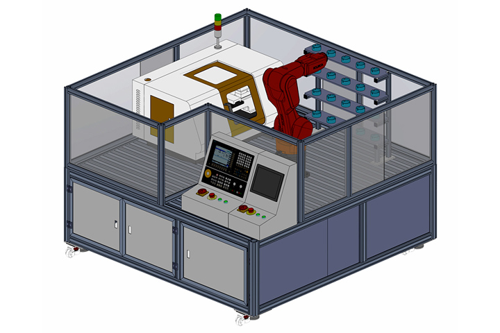 工業(yè)機器人上下料數(shù)控車床實訓系統(tǒng)